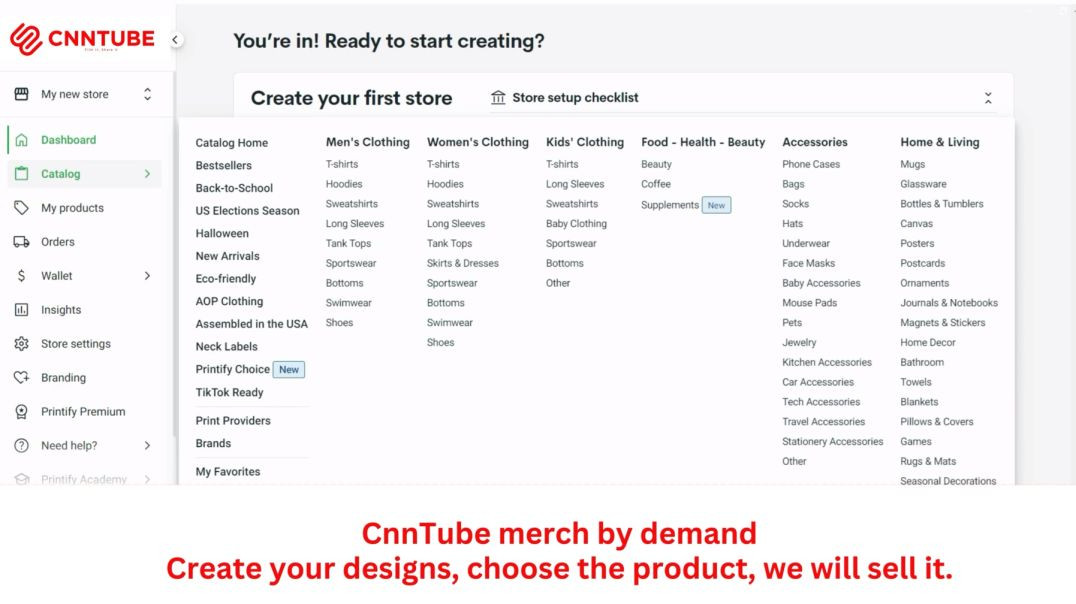 ⁣CnnTube merch by demand